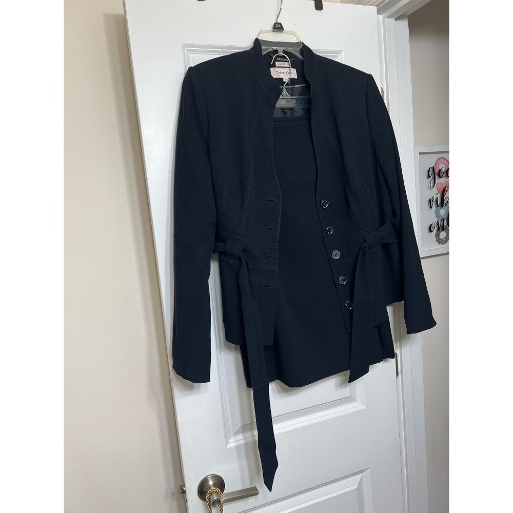 Calvin Klein Navy Skirt Suit Size 16